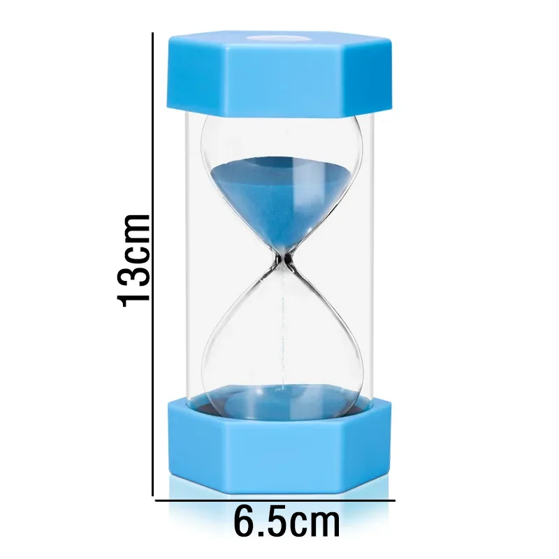 45 Minutes Hexagon Plastic Hourglass Fall-proof Sand Clock Timekeeper Children's Timer Birthday Gifts Home Decoration Sandglass 6