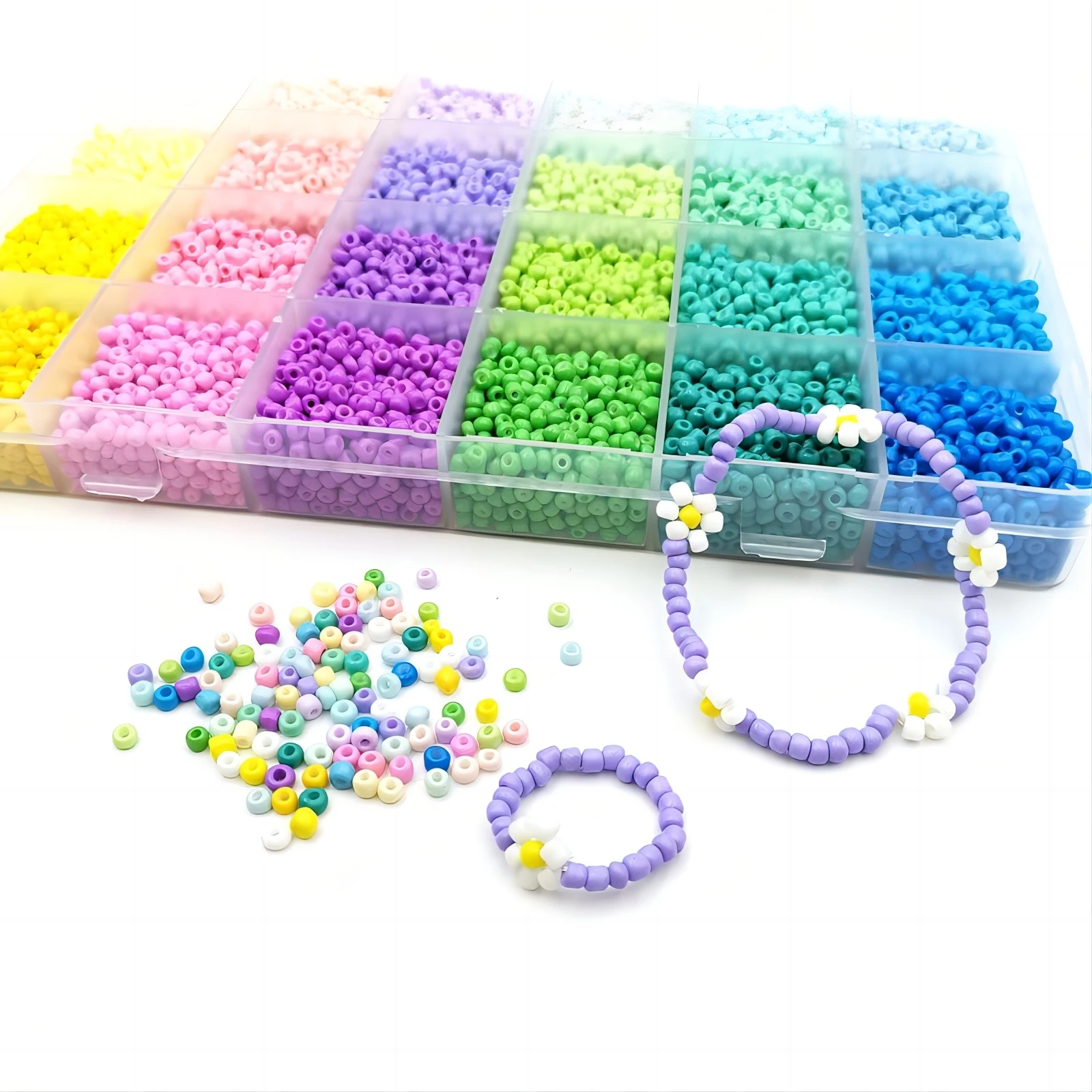 24-Case 3mm Lacquered Glass Beads Diy Handmade Beaded Material Bracelets Necklaces Earrings Jewelry Making Kit For Halloween glass beads jewelry making kit