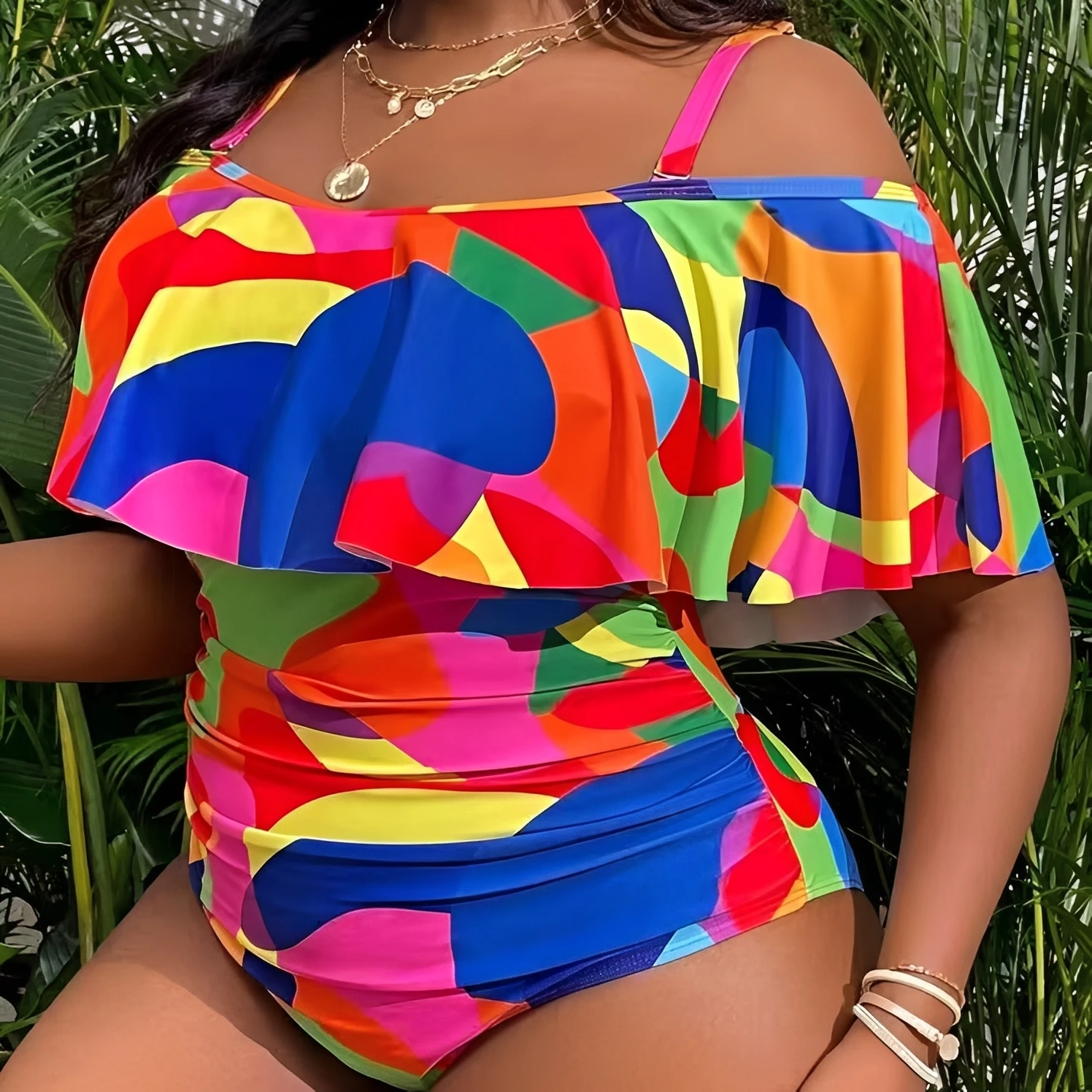Plus Size Ruffle Swimsuit 3