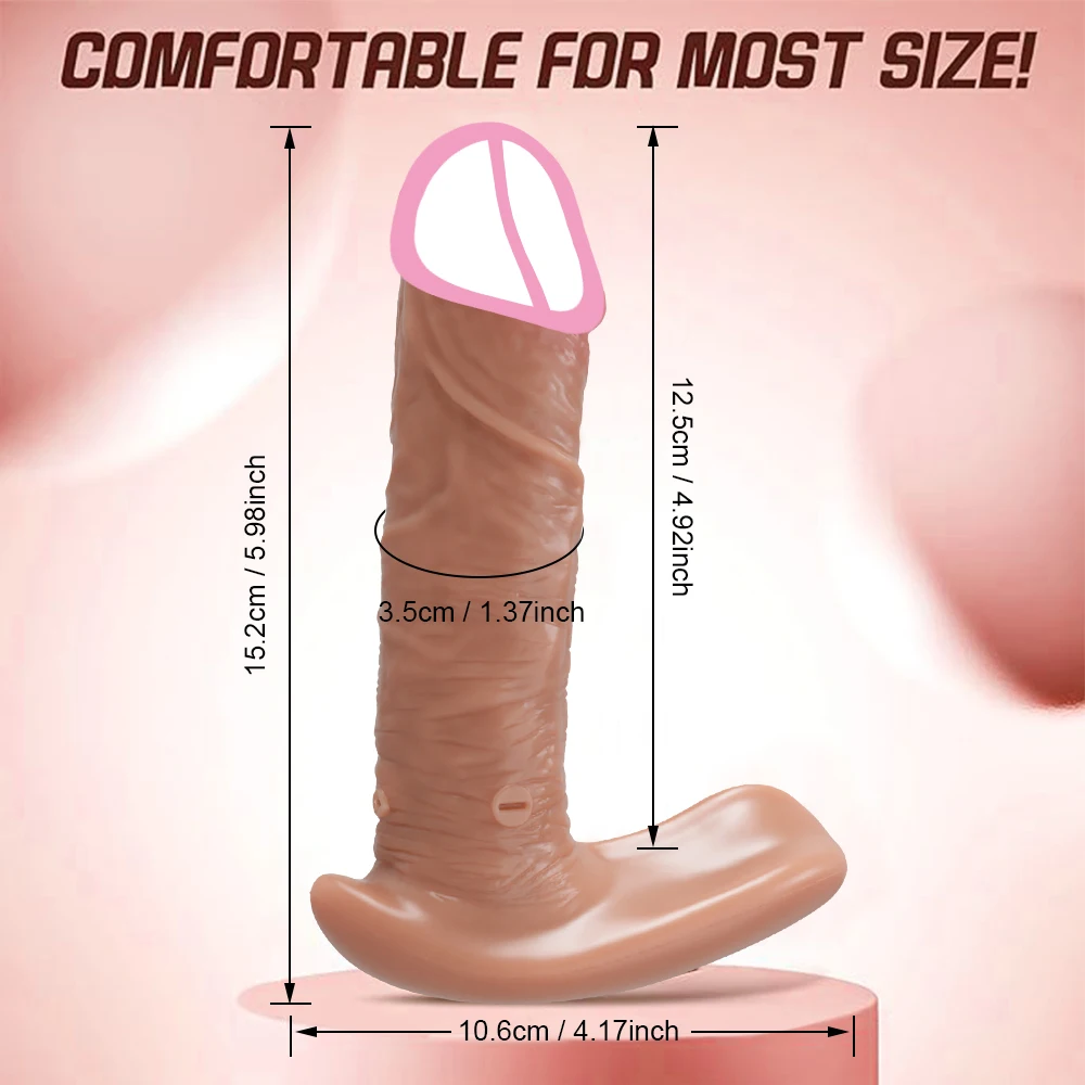 Wearable Dildo Vibration Remote Control Penis Vibrator Women Masturbation Stimulator Thrusting Sex Toy