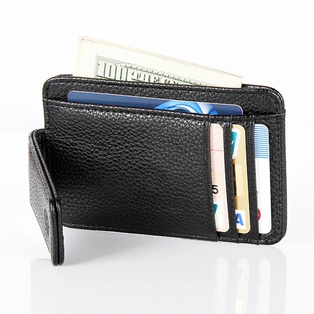 PU Men Wallet Card Holders Purse Men Business Slim Thin Multi-Layer Design Wallet Credit Cardholder Money Case Note Holder