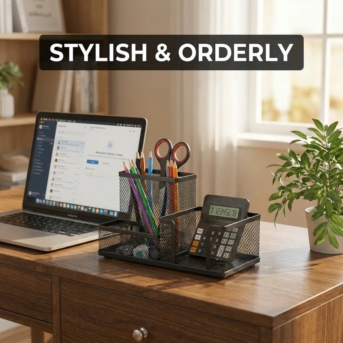 Large Capacity Desk Organizer, Durable Metal File Rack for Office Transformation