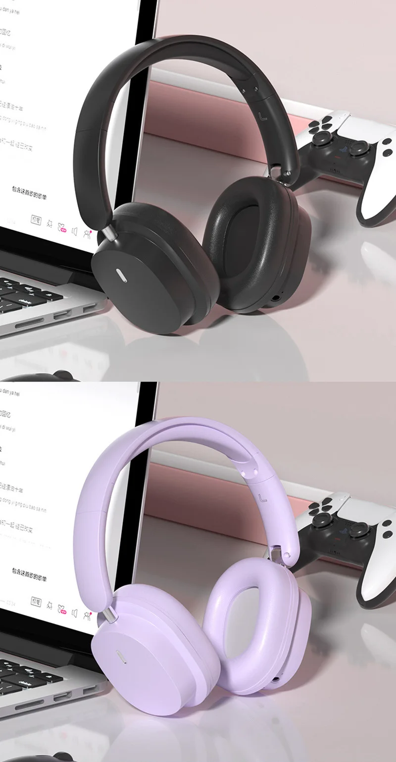 2026 New Foldable Headset Wireless Bluetooth Earbuds Head Mounted Noise Cancelling Earphones Sports with Mic Music Headphones