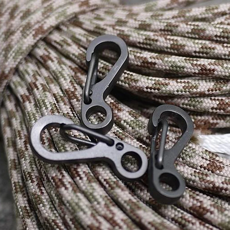 Climbing Carabiner 10pcs Mini Key Hanger Quickdraw Keychain Camping Clasp Hook Backpack Snap Clip