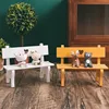 Creative Doll Housefurniture Toys Mini Bench Home Decoration Solid Color Small Bench Shooting Background Props Garden Ornaments 4