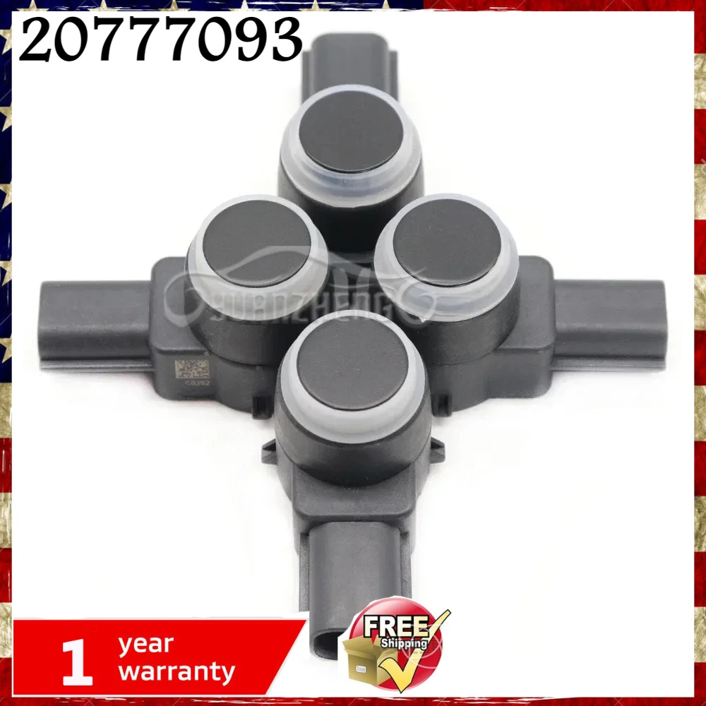 20777093 PDC 주차 범퍼 반전 레이더 센서 4PCS 캐딜락 CTS Verano ELR SRX Equinox Volt 20914917 블랙