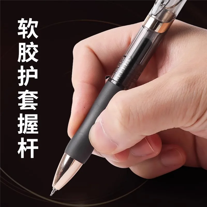 M&G Gel Pen, Black 0.5mm, Fast Drying Ink, st Nib, Soft Grip, Refillable, Suitable for Students and Office Use