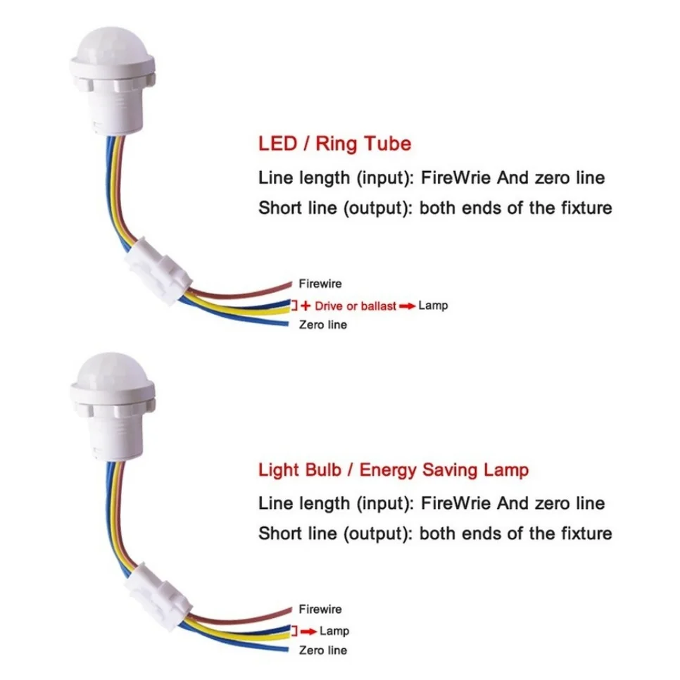 Light Switch 110V 220V LED PIR Automatic Sensor Infrared Motion for Home