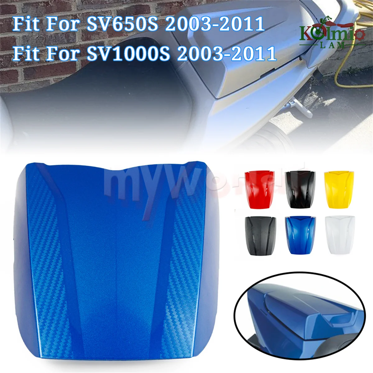 Fit for Suzuki SV650S SV1000S 2003-2011 Motorcycle Rear Hard Seat Cover Cowl Fairing Part