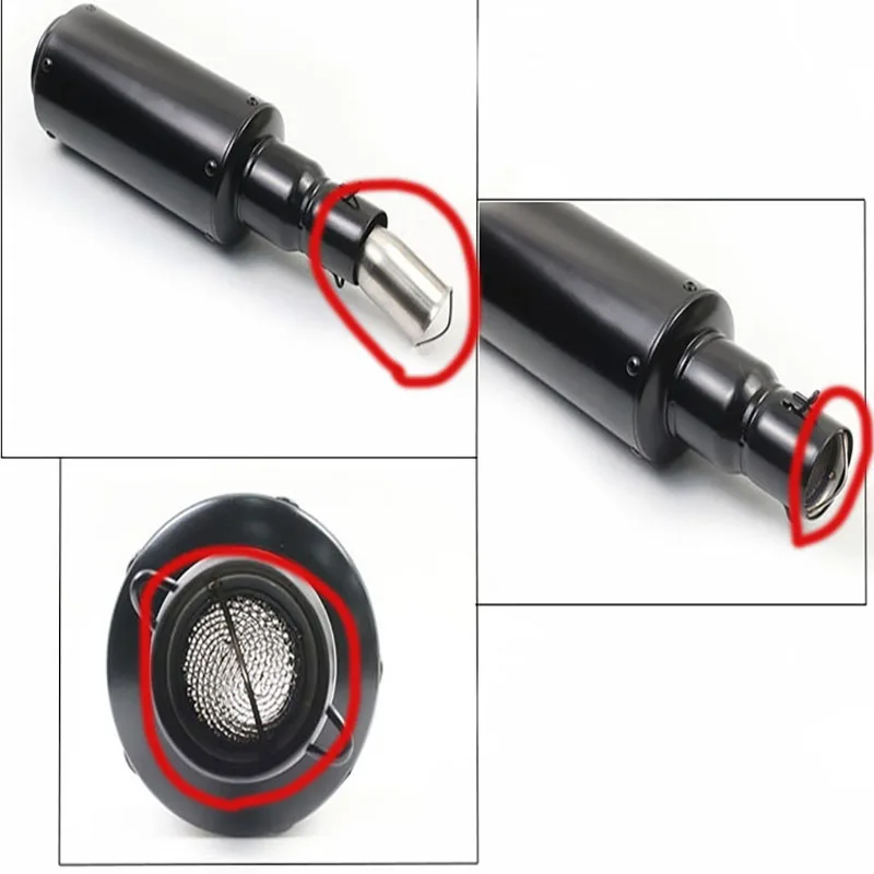 1 Pz 51Mm 60Mm Moto In Acciaio Inox Regolabile Tubo Di Scarico Staccabile Silenziatore Db Killer Silenziatore Accessori Moto