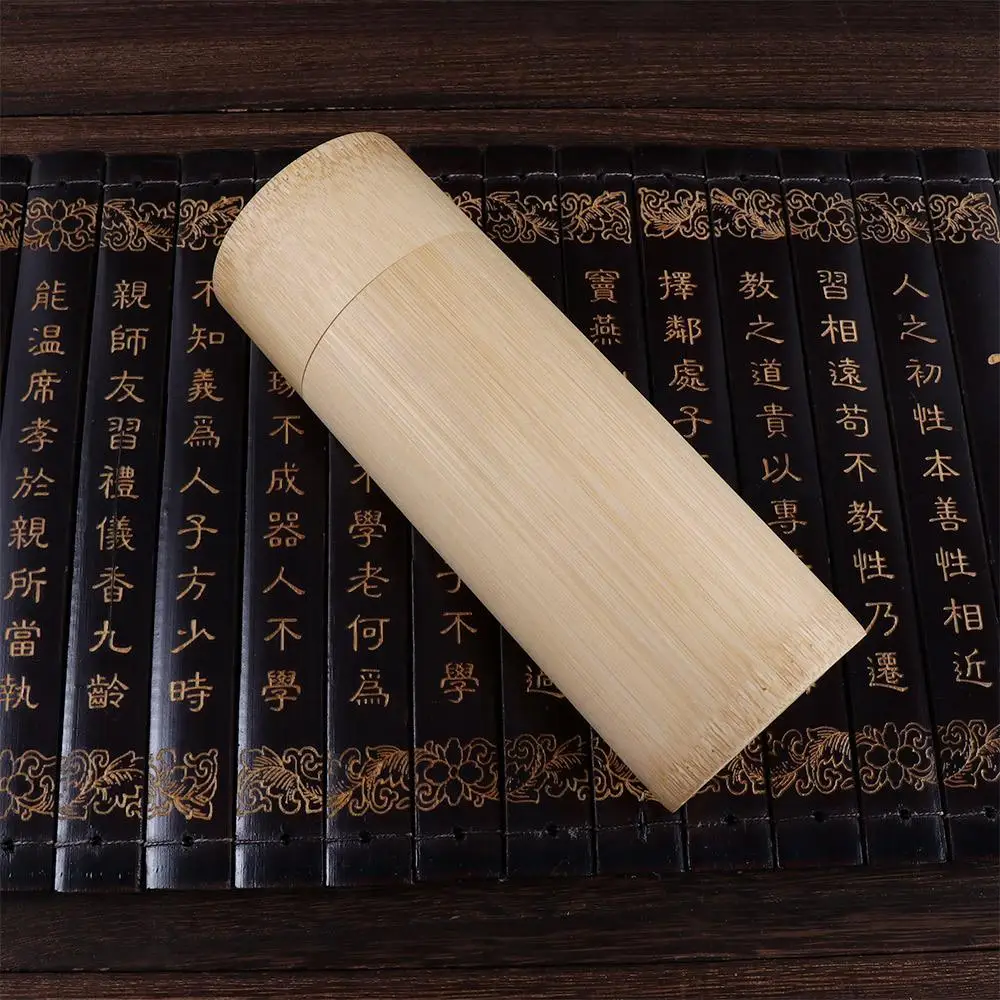 Eco-friendly Portable Bamboo Handmade Holder Lid Container Tea Canister Storage Box Organizer mini storage boxes