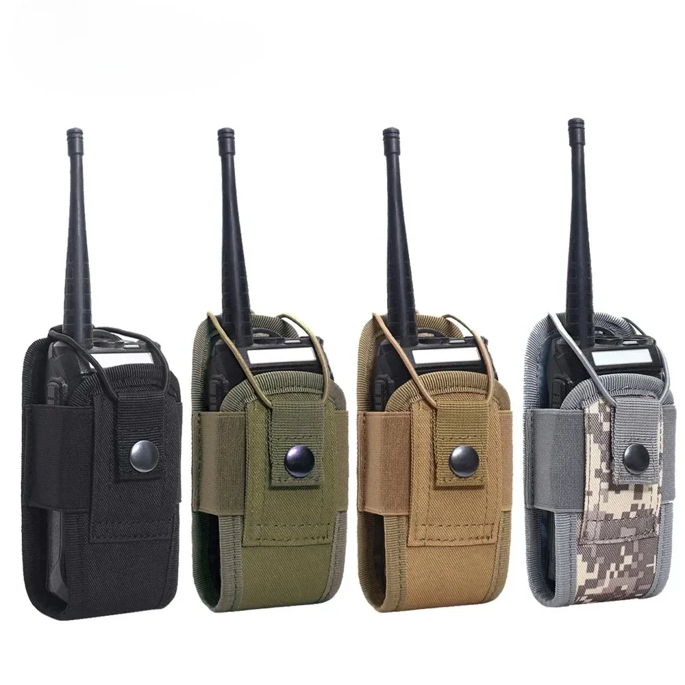 1000D Tactical Molle Radio Walkie Talkie Pouch Waist Bag Holder Pocket Portable Interphone Holster Carry Bag for Hunting Camping
