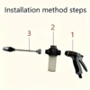 Long Handle Metal Garden Nozzle Water Gun with Rubber Grip for Car Washing and Home Use 2