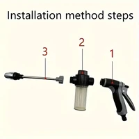 Long Handle Metal Garden Nozzle Water Gun with Rubber Grip for Car Washing and Home Use 2