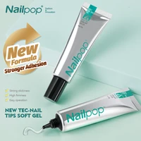 Nailpop Pro Soft Nail Tips Gel Glue 20g Adhesive Fake Nails Long Lasting Soak Off UV Gel Nail Polish Manicure Products for Nails 1