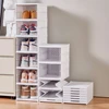 3/6 Stable Shoe Box, Easy to Assemble Portable Shoe Cabinet, Stackable Shoe Rack Organizer, Acrylic Shoe Boxes 2