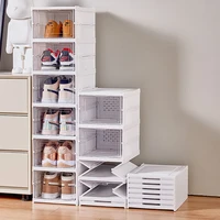 3/6 Stable Shoe Box, Easy to Assemble Portable Shoe Cabinet, Stackable Shoe Rack Organizer, Acrylic Shoe Boxes 2