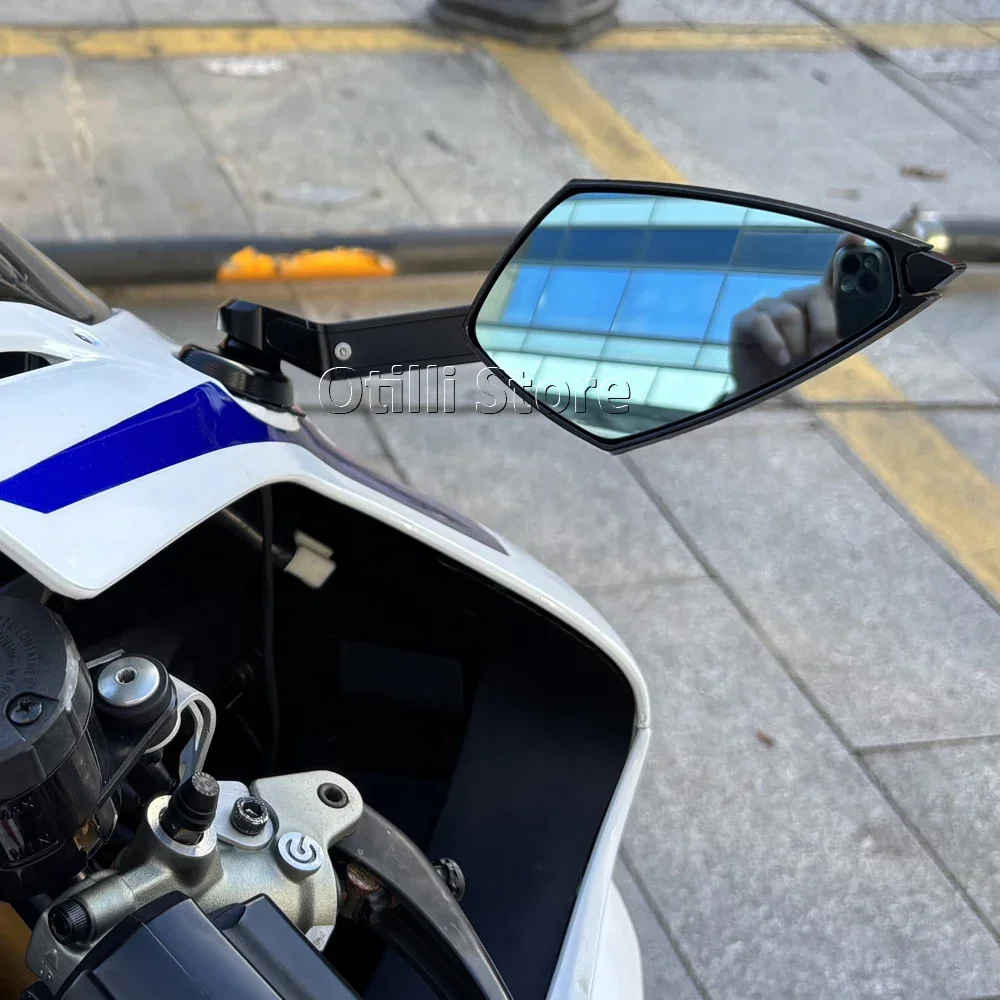 혼다 CBR1000RR CBR1000RR-R CBR 1000 RR-R 2019-2025용 CBR1000RR 2025 오토바이 후방 LED 방향지시등 사이드 미러 블랙