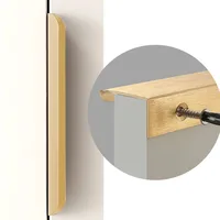 Simple ซ่อนตู้จับตู้ครัวประตูดึง Elegance ยาวจับอลูมิเนียมเฟอร์นิเจอร์ฮาร์ดแวร์ 6