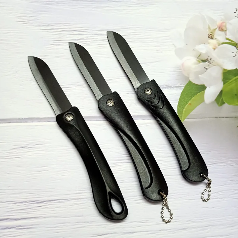 Ceramic Blade Folding Knife Small Fruit Cutlery Kitchen Pocket Knife Pare  Peeler