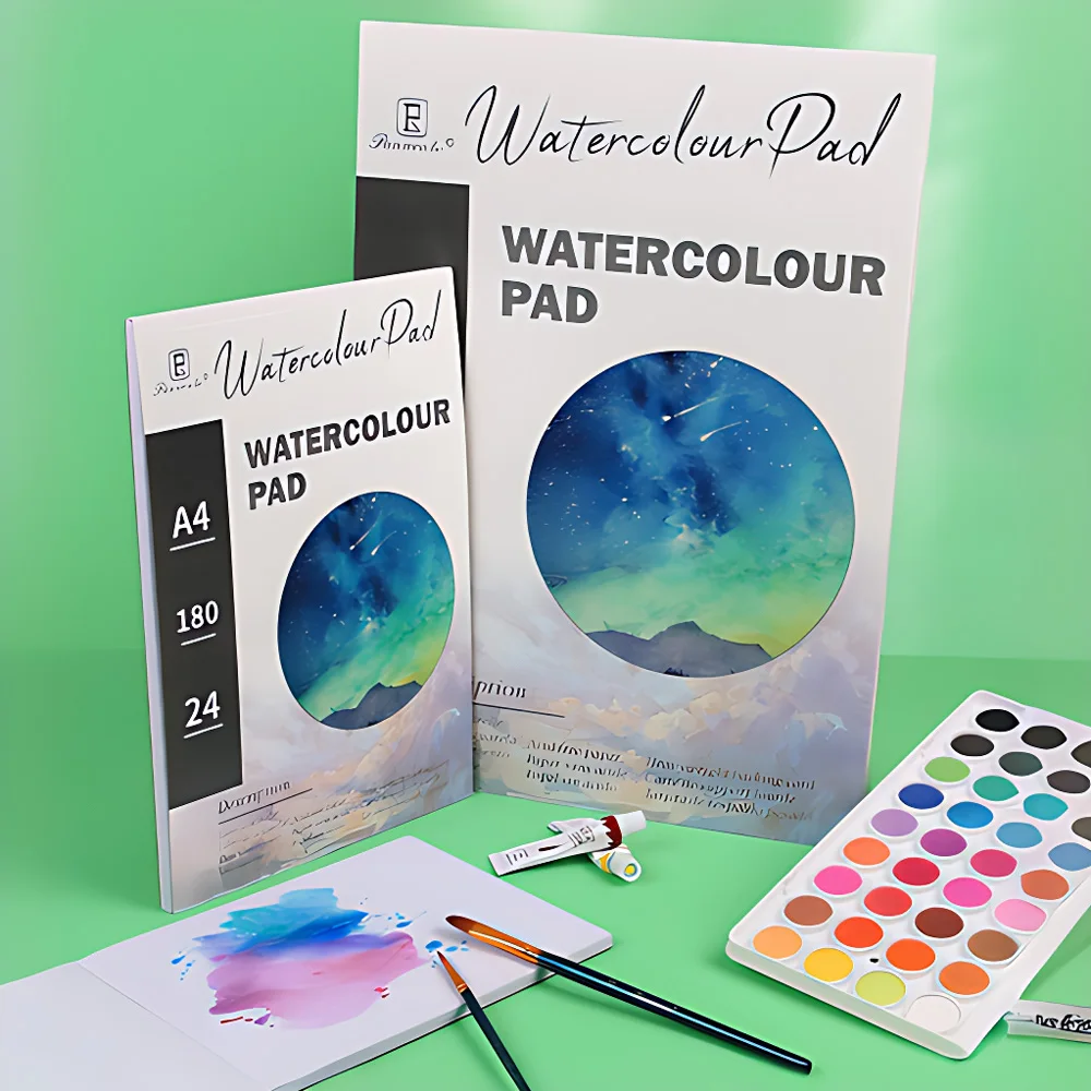 Professional Watercolor Pads A3/A4/A5 Sketchbooks 24 Sheets 180gsm  Acid-Free Paper Ideal for Wet Dry Media Perfect for Beginners - AliExpress