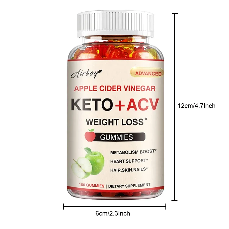 Keto + ACV Gummies-Supports Digestion, Metabolism, Detoxification and Cleansing, Boosts Energy, Suppresses Appetite