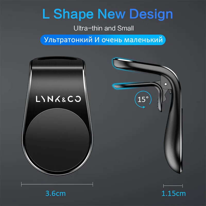 Car Mount Mobile Phone Holder Magnetic Adsorption Stable Bracket For Lynk&Co 01 05 09 02 Lynk Co 03 EM-F 06 Phev Accessories