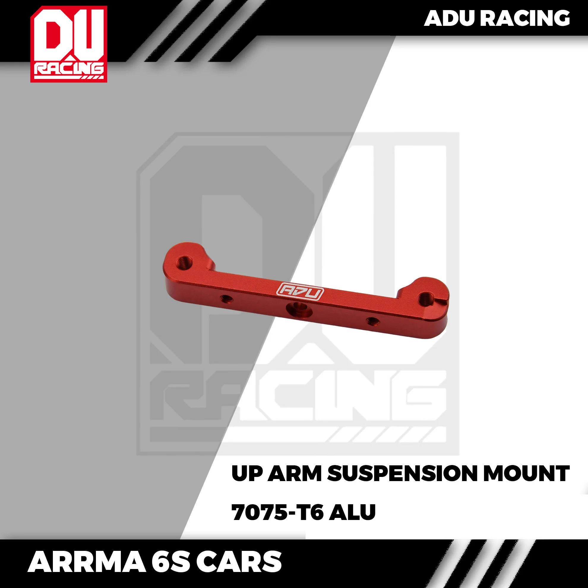 Front Upper Suspension Mount ADU RACING 7075-T6 ALU for ARRMA 6S 1/8 AND 1/7 V6