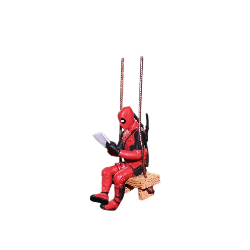 Marvel Deadpool car rearview mirror pendant mini model toy action figure Christmas gift