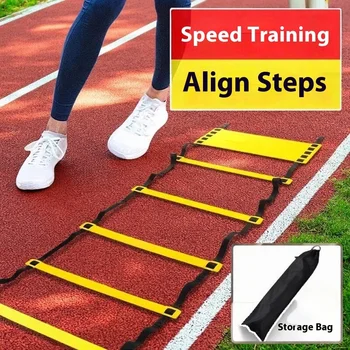 Scala di corda per allenamento Allenamento fitness fisico per bambini Scala per agilità Velocità e allenamento fitness fisico Griglia per saltare a casa
