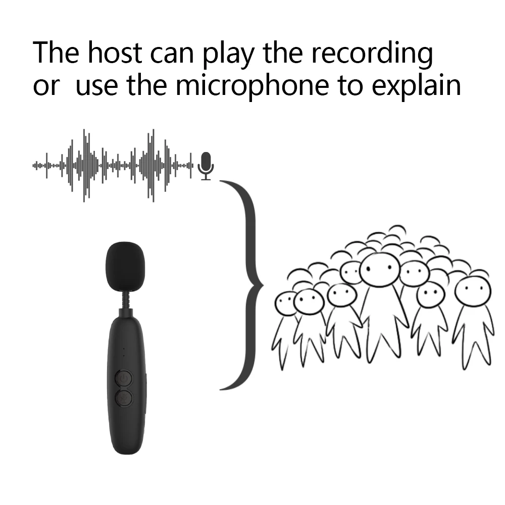 Wireless Microphone Transmitters Receivers BT Audio Adapter Auracast USB AUX Tour Guide Headsets for Church,School,Factory