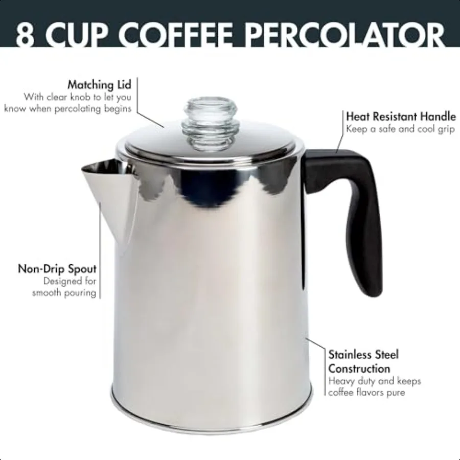 Stainless Steel Coffee Percolator 2