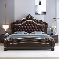 Lit King Size Moderne de Luxe avec Rangement, Cadres de Lit et Tables de Chevet Multifonctionnelles, Meubles de Chambre à Coucher 5