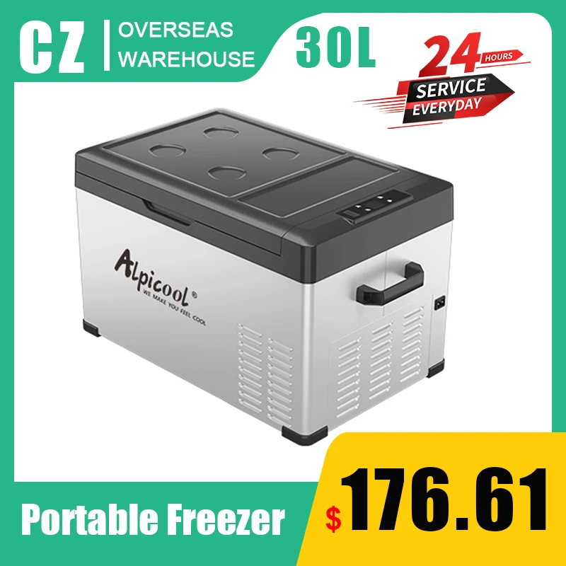 15L/20L/25L Portable Freezer Fridge 12/24/220V 45W Compact Small Refrigerator Cooler for Vehicle Car Truck Van RV Picnic Travel
