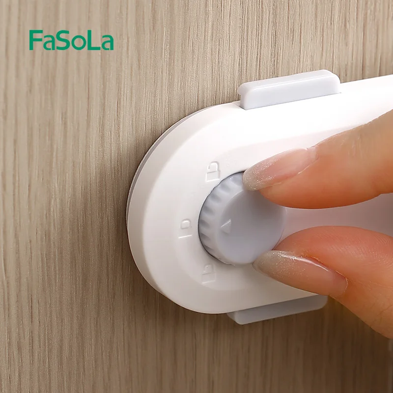 FaSoLa Adhesive Straps Locks Baby Proofing Cabinet Latches for Drawers Fridge Door Oven Window No Drilling Safety Lock cabinet lock child lock safety lock refrigerator lock refrigerator door lock door window lock