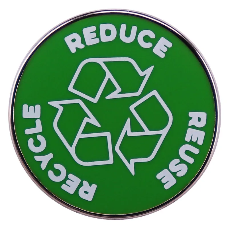 Reduce-Reuse-Recycle-Logo-Brooch-Button-Badge-Protect-The-Earth-s ...