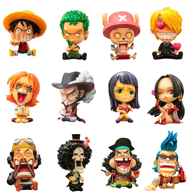 Figuras engraçadas de PVC de Nami Brook, One Piece, Luffy, Zoro, Sanji, OP,  Ás, Robin, Chopper, Usopp, Hancock, Sabo, Doflamingo, OP, 10cm - AliExpress