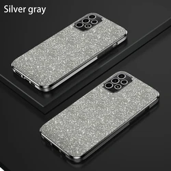 Luxury Electroplated Glitter Case with Soft TPU Bumper and Transparent Back Cover for Galaxy A53 5G (Silver Gray)