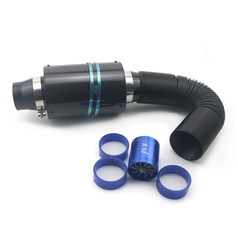 Air intake Fan Universal Racing Carbon Fiber Cold Feed Induction kit Filter box,air filters,car filter