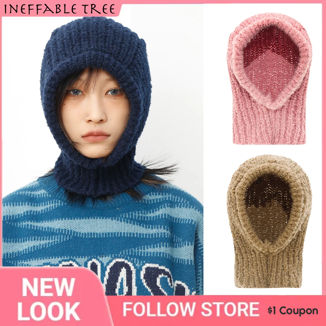 

Y2K Balaclava Party Mask Hat Bib Chic Caps For Skiing Bicycle Cycling Outdoor Unisex Keep Warm Sports Beanies Knitted Headgear