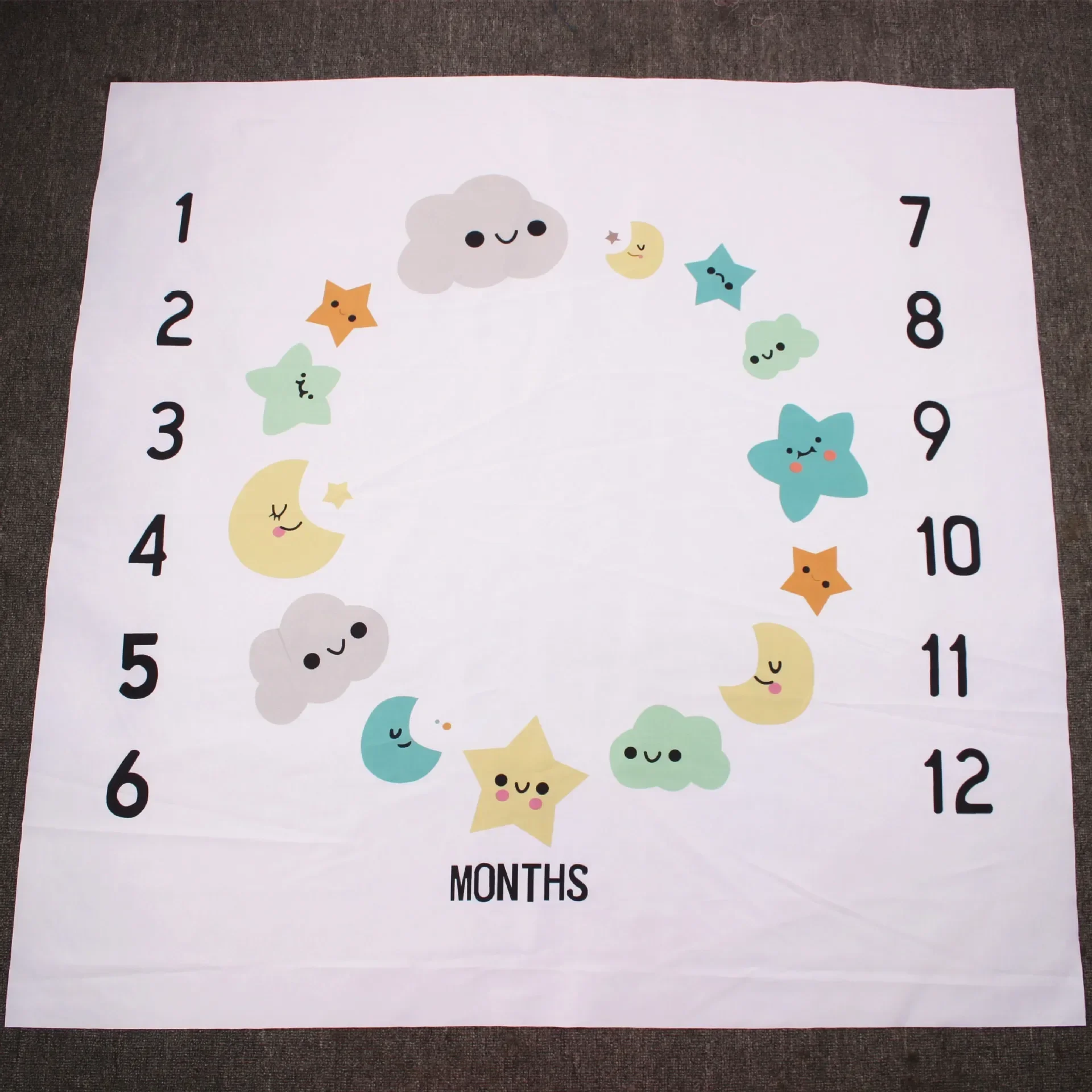 Newborn Baby Milestone Blankets Photography Blanket Flower Print Soft Blanket DIY Infant Photography Props 5
