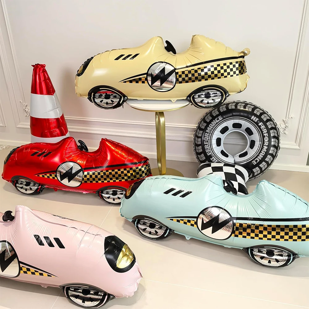 Car Themed Birthday Party Decorations Race Car Party Decorations Balloons, 13 Pieces Cars Party Cars Balloons