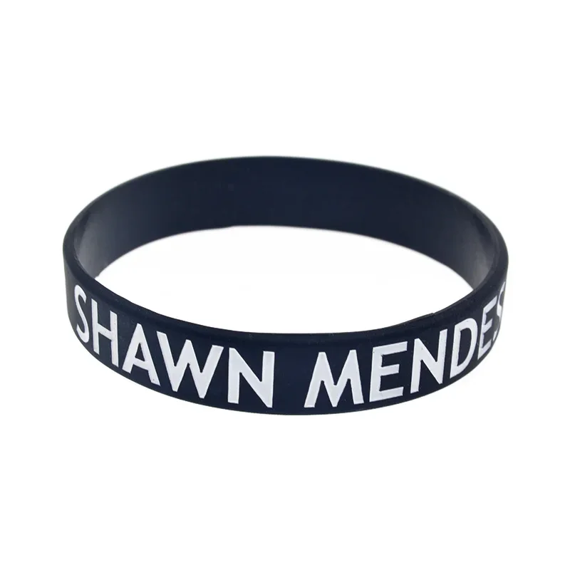 

50 шт., силиконовый браслет SHAWN MENDES, широкий браслет 1/2 дюйма
