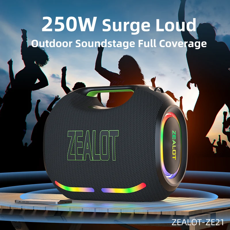 ZEALOT-ZE21 250W Portable Bluetooth Speaker High Volume Waterproof