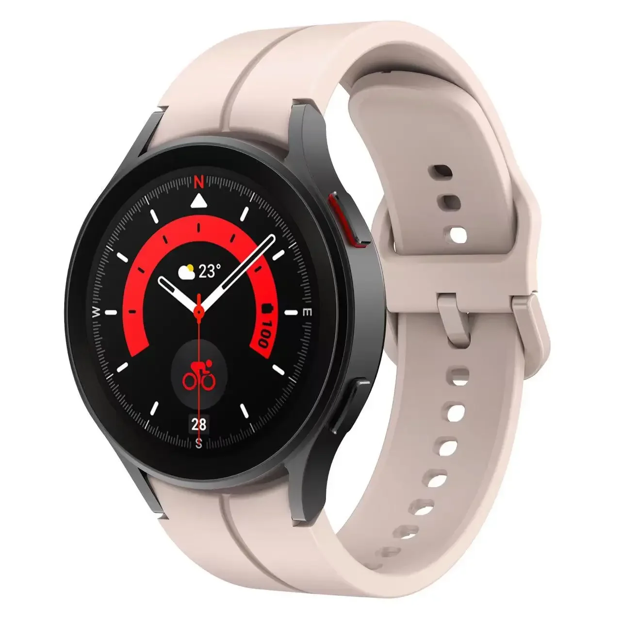 Versatile 20mm Silicone Watch Strap in Classic Design