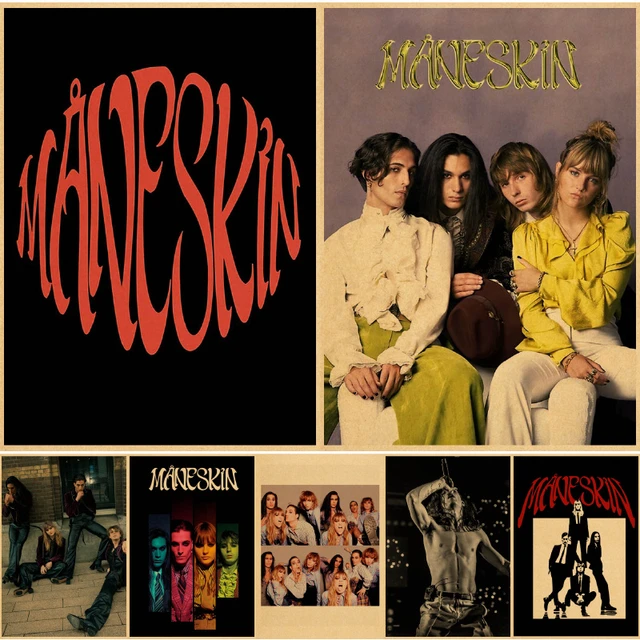 Maneskin Music Album Kraft Retro Music Band Stars paper Painting Mural Wall  Home Room Decor Art Picture Art For Living - AliExpress