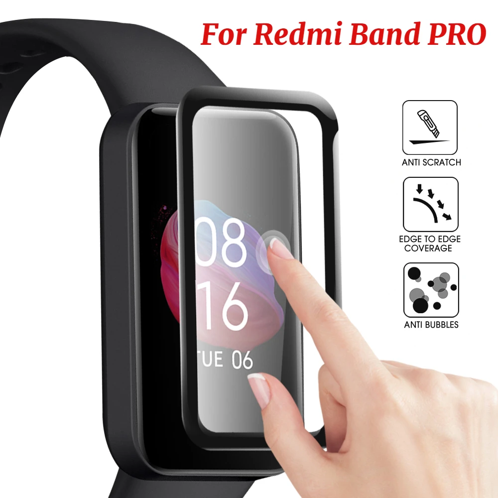 

Защитная пленка 20D с изогнутыми краями для смарт-часов Xiaomi Redmi Band Pro, защита экрана от царапин для Redmi Band PRO