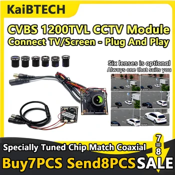 Analog 1/4Cmos 1200TVL HD Color mini cctv camera chip module set Finished circuit board 3.6mm surveillance complete product 960H 1