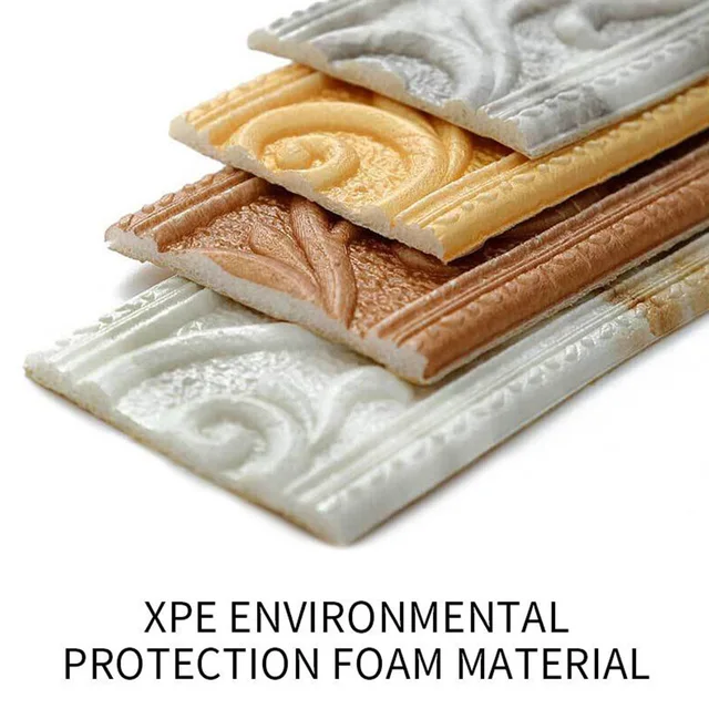 3D Wall Trim Line Skirting Sticker Self-Adhesive Vinyl Wall Trim Sticker 230*5*0.4cm Household Waterproof Baseboard Wall-paper 2