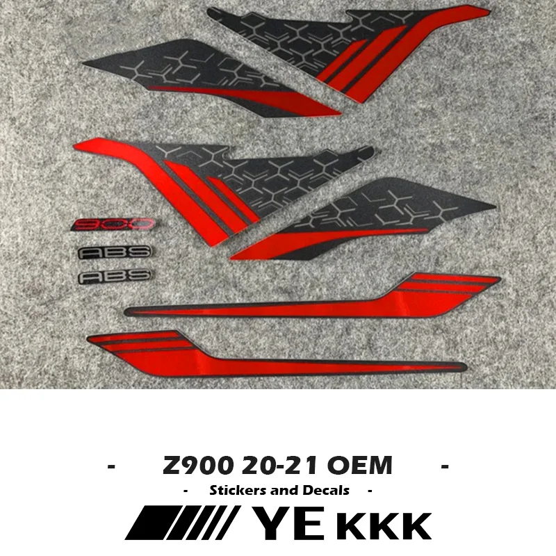 Z900 2020-2021 Original Factory Replicated Stickers For Kawasaki Z900 20-21 2021 OEM Full Vehicle Fairing Shell Sticker Decals 1 18 scale maisto 2021 rc16 factory racing 9 danilo petrucci 27 iker lecuona motorcycle diecast model toy bike vehicle replica